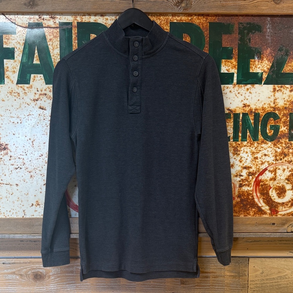Duluth Trading Co Black Long Sleeve Henley
